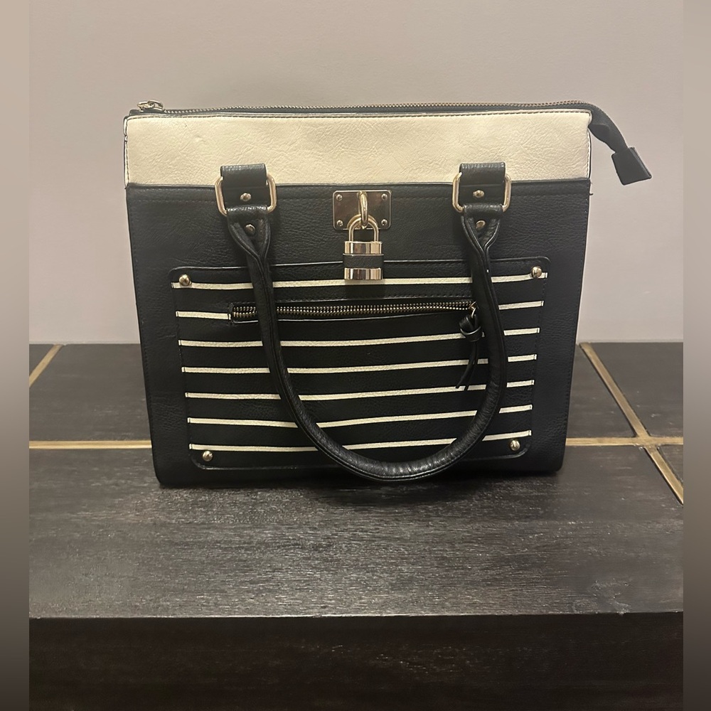 Black and cream bag